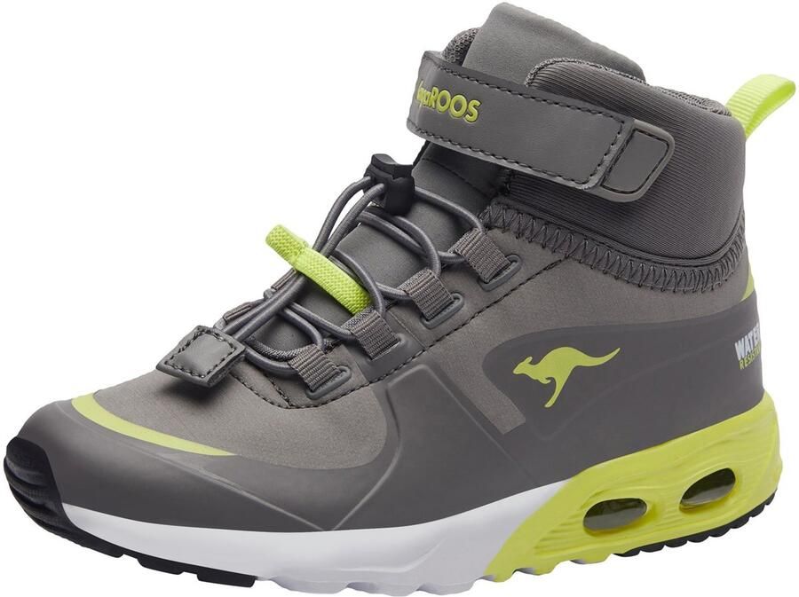 KangaROOS KX-Hydro High-Top Kids Unisex Sneaker Waterdicht 18598 grijs limoen