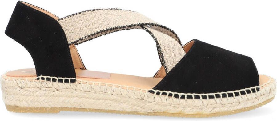 Kanna Zwarte Suède Espadrilles met Metalen Accenten - Foto 3