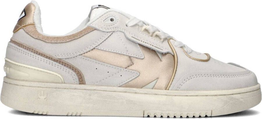 Kaotiko Boston Piping Metal Sneakers Leren Sneaker Dames Goud