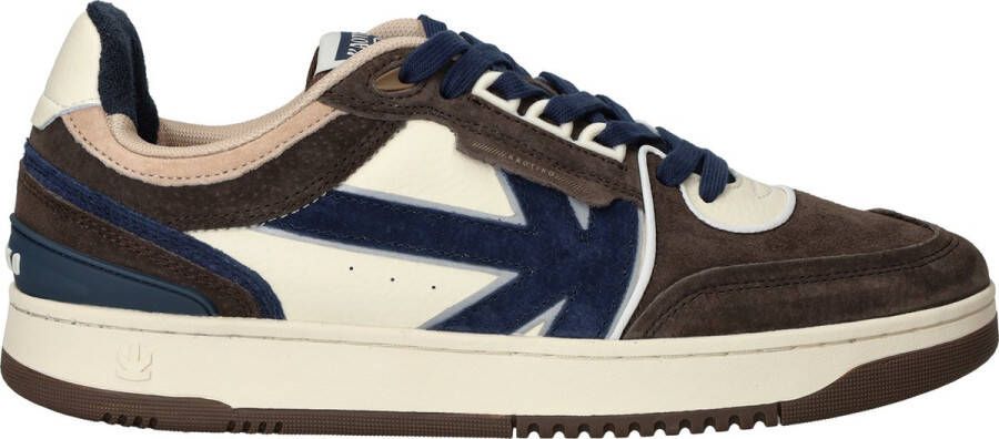 Kaotiko BOSTON PIPING SUEDE NAVY Lage sneakersHeren sneakersVrije tijdsschoenen Blauw
