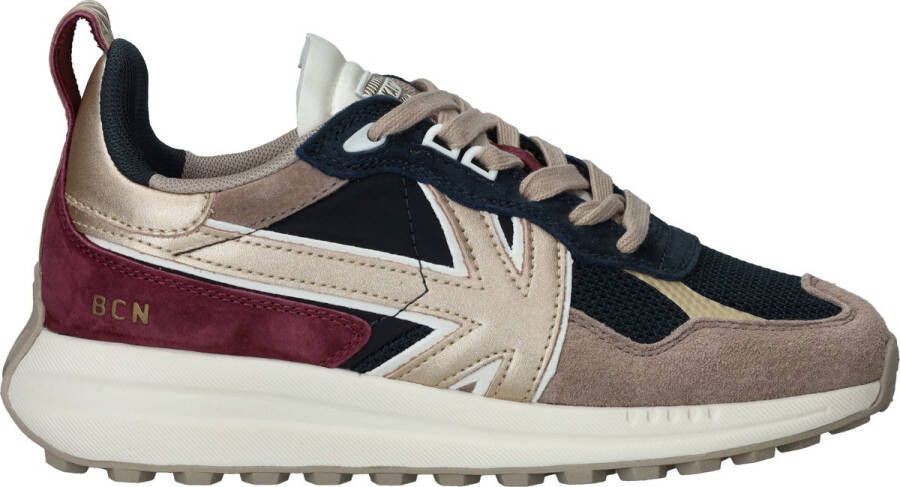 Kaotiko Detroit Glam Sneakers Dames Leren Sneaker Blauw