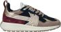 Kaotiko Detroit Glam Sneakers Dames Leren Sneaker Blauw - Thumbnail 1