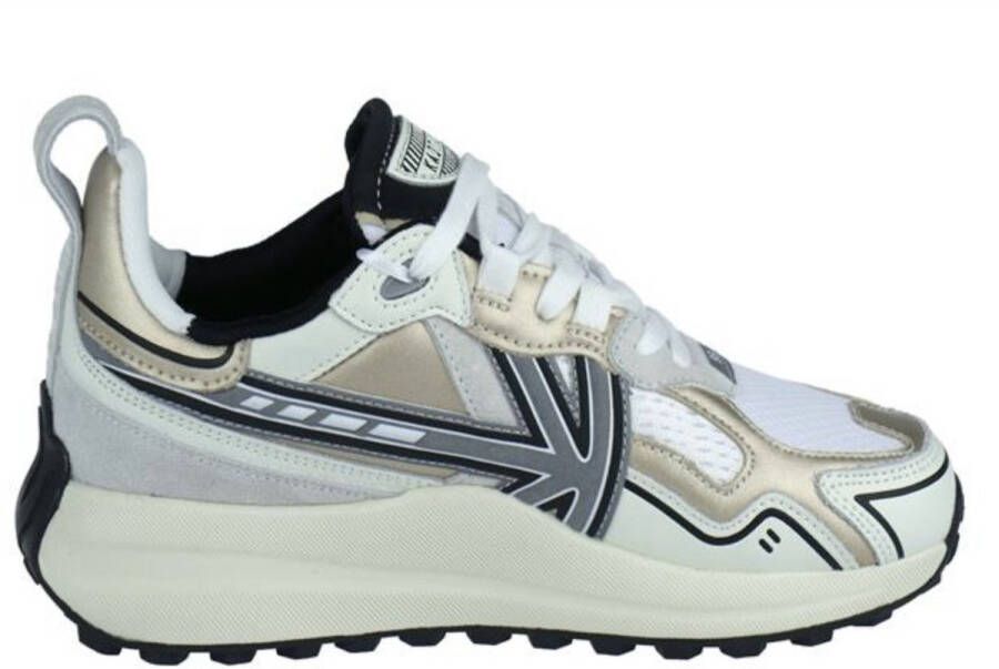 Kaotiko Detroit Sneakers Leren Sneaker Dames Beige