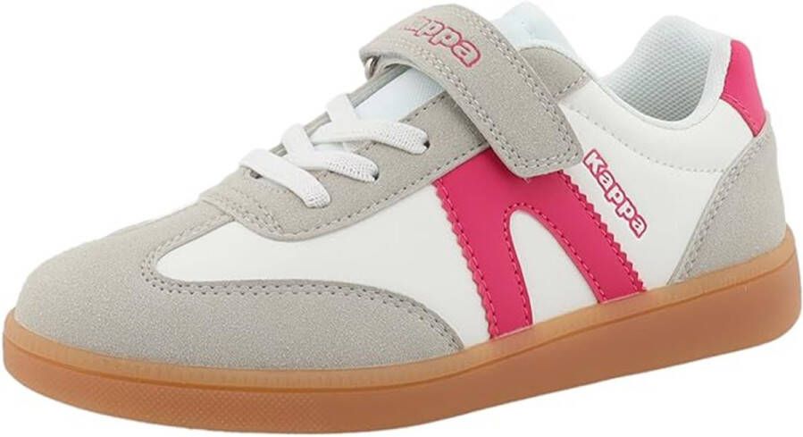 Kappa Indoor Kinder Sneaker Schoenen Wit-Roze 95K0453002