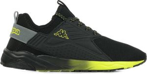Kappa Sneakers San Puerto Lace Black Grey Md Neon Yellow Kinderen