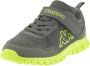 Kappa Kinder Sneaker mit geriffelter Sohle 260982BCK Grey Lime - Thumbnail 2