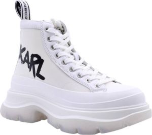 Karl Lagerfeld Veterlaarzen Wit Dames
