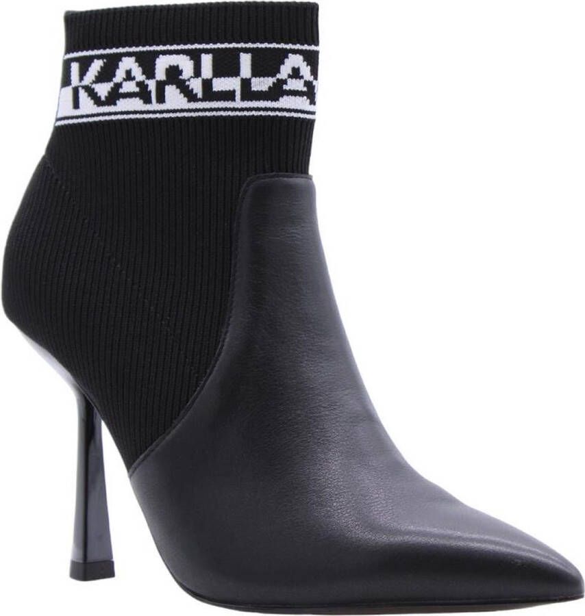 Karl Lagerfeld Boots & laarzen Pandara Monogram Knit Ankle in zwart