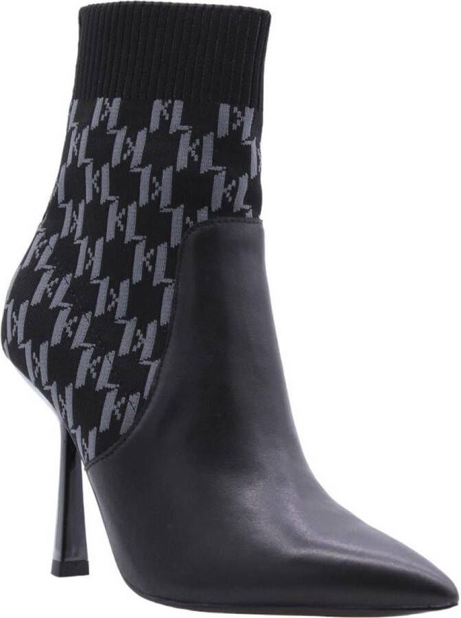Karl Lagerfeld Boots & laarzen Pandara Monogram Knit Ankle in zwart