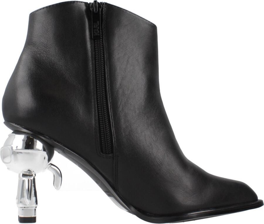 Karl Lagerfeld HEEL SHORT ZIP BOOT Zwart