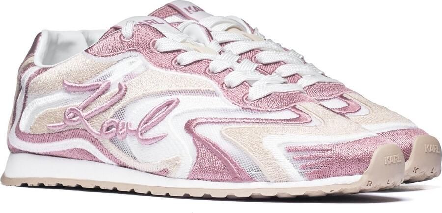 Karl Lagerfeld Low-Top Sneakers Venus Mesh Mix Lo Lace in poeder roze