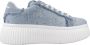 Karl Lagerfeld Low-Top Sneakers Kreeper Lo Signia Mix Lo Lace in blauw - Thumbnail 1
