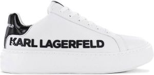 Karl Lagerfeld Maxi Kup Dames Sneakers Schoenen Sneaker Leer Wit KL62210