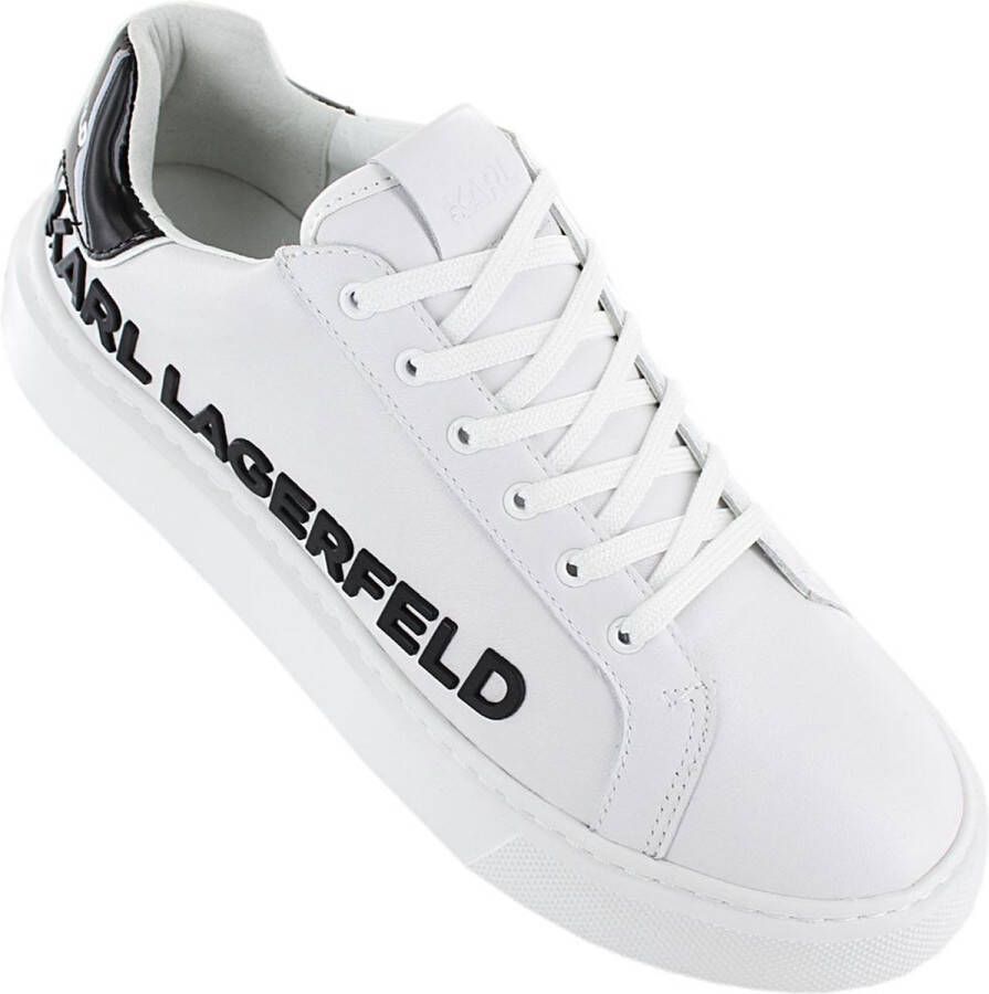 Karl Lagerfeld Maxi Kup Dames Sneakers Schoenen Sneaker Leer Wit KL62210