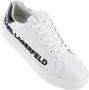 Karl Lagerfeld Maxi Kup Dames Sneakers Schoenen Sneaker Leer Wit KL62210 - Thumbnail 4