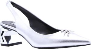 Karl Lagerfeld Peep Toe Peep Heel Silver