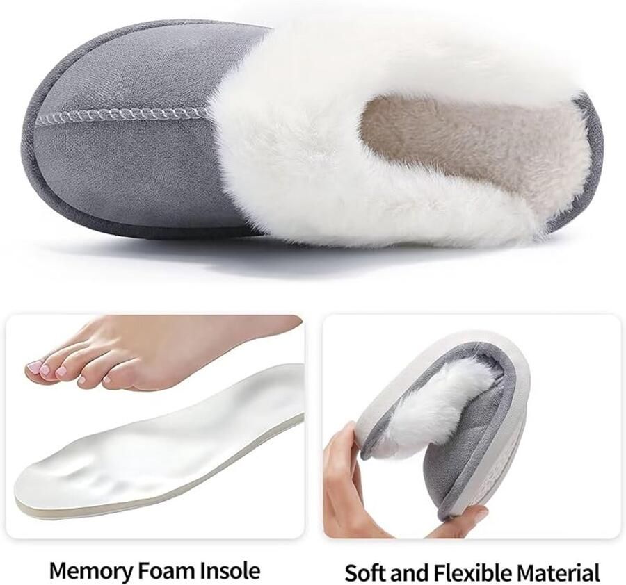 Karma Winter Pantoffels Nepbont Warme Pluche Sloffen Antislip Traagschuim Slippers Zacht Plat Huisschoenen Indoor Outdoor Unisex
