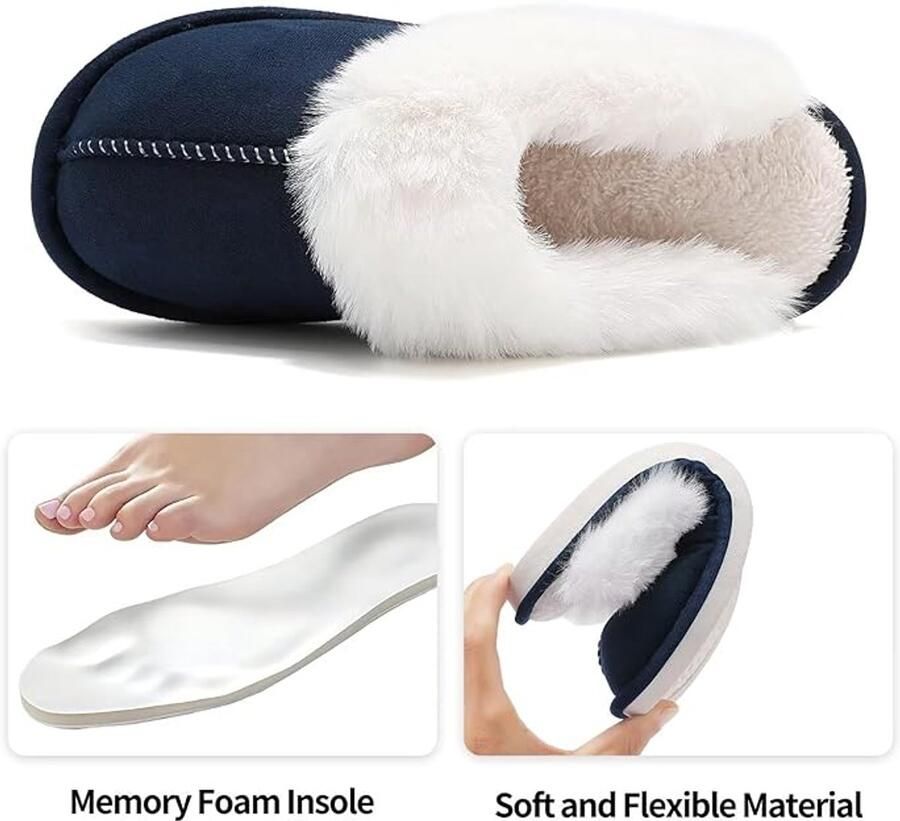 Karma Winter Pantoffels Nepbont Warme Pluche Sloffen Antislip Traagschuim Slippers Zacht Plat Huisschoenen Indoor Outdoor Unisex