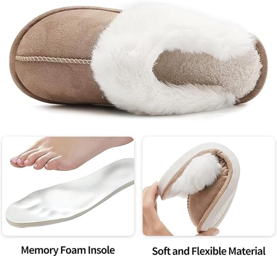 Karma Winter Pantoffels Nepbont Warme Pluche Sloffen Antislip Traagschuim Slippers Zacht Plat Huisschoenen Indoor Outdoor Unisex