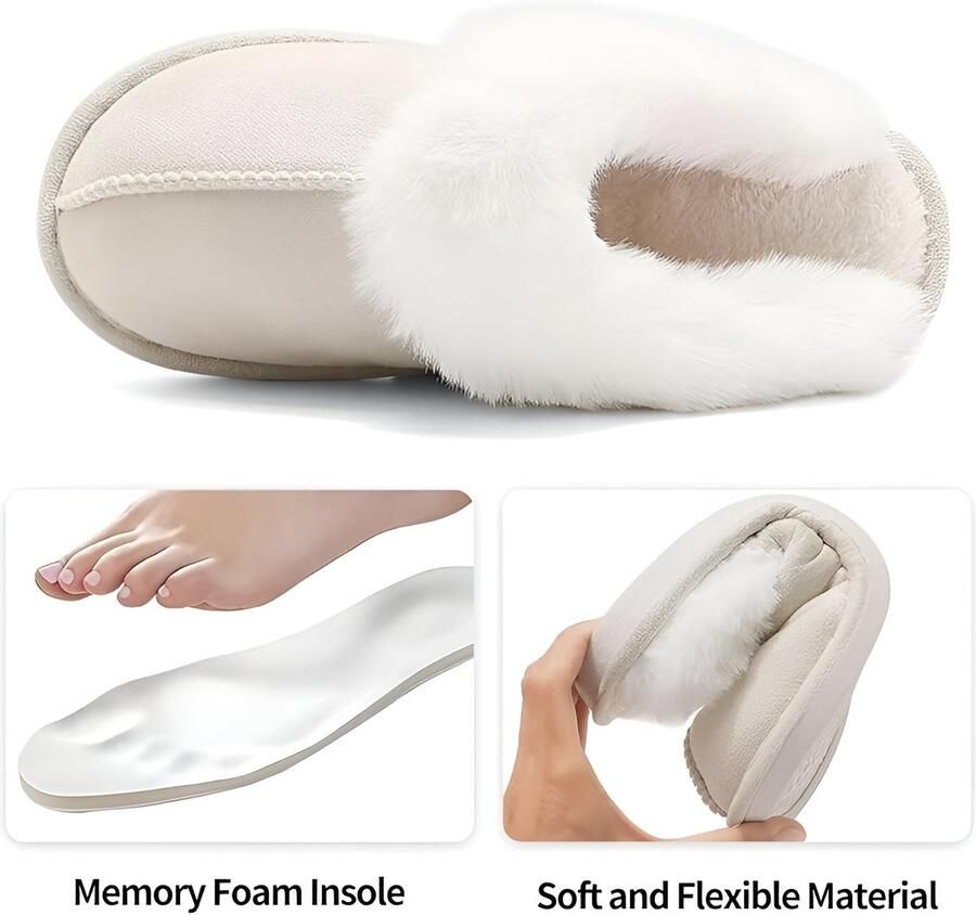 Karma Winter Pantoffels Nepbont Warme Pluche Sloffen Antislip Traagschuim Slippers Zacht Plat Huisschoenen Indoor Outdoor Unisex
