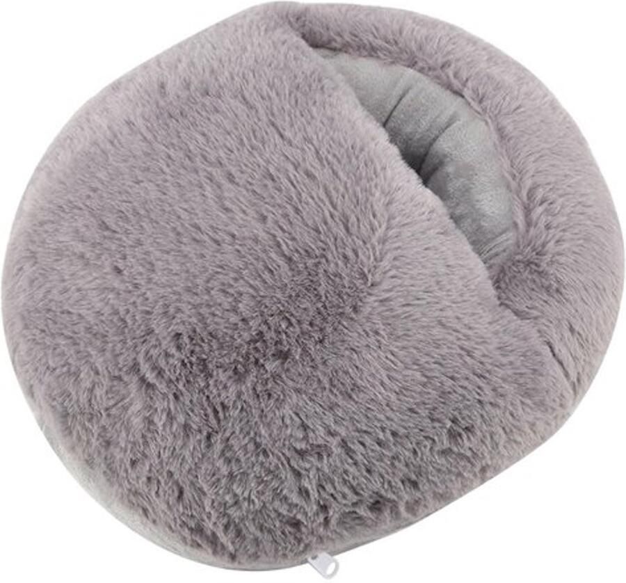 Karzo USB verwarmde pantoffel elektrisch voetwarmerkussen voor direct warme voeten herbruikbare verwarmde pantoffels voetwarmers en laarsjes (grijs)