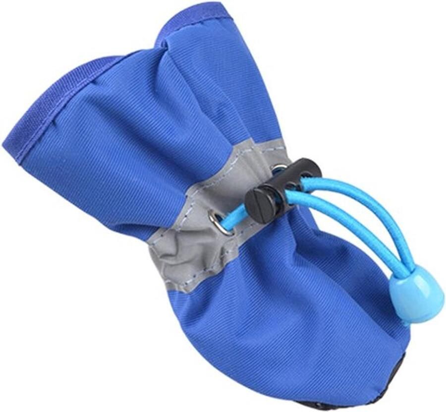 Karzo Waterdichte Hondenlaarzen Set van 8 stuks met Losse Gesp en Reflecterende Strip Voor Kleine en Middelgrote Honden Ideaal voor Outdoor Gebruik in Regen en Sneeuw