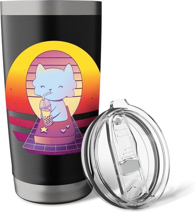 Kat anime bubbelthee beker