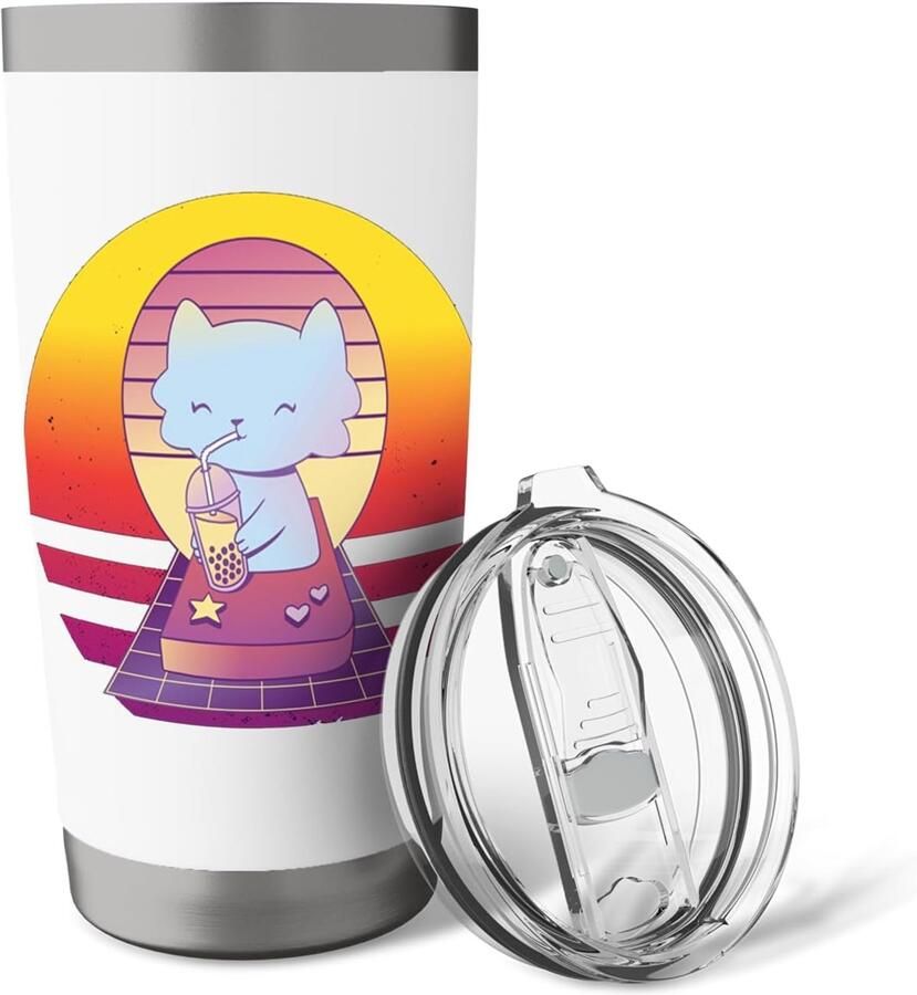 Kat anime bubbelthee beker