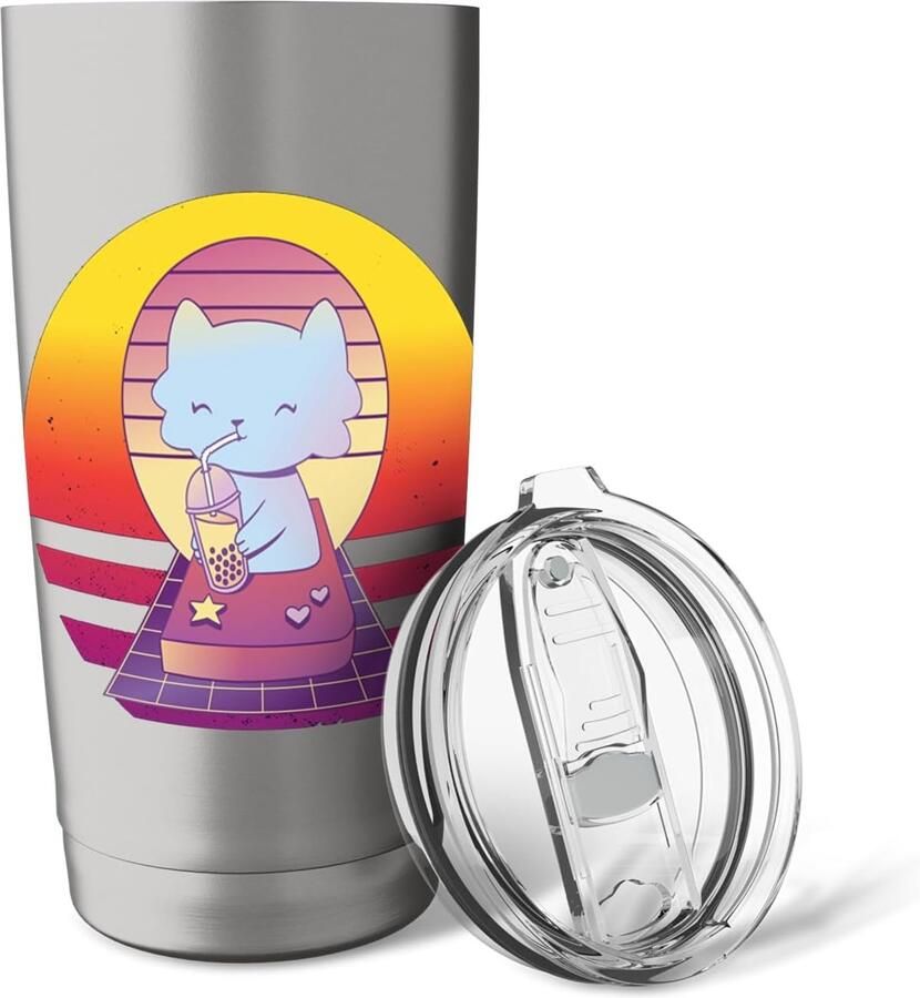 Kat anime bubbelthee beker