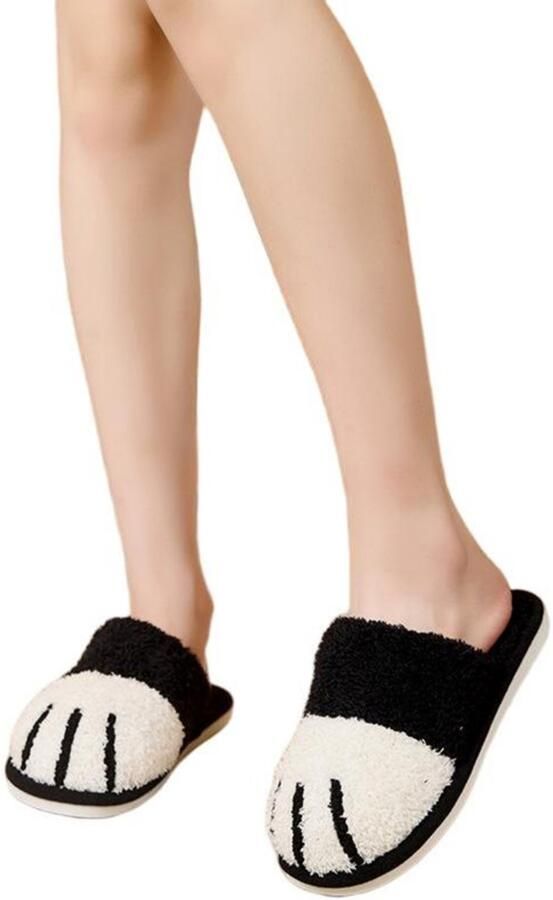 Katoenen pantoffels voor dames Maat L-39-40 Binnenlengte schoen: Valt klein uit- Winterpantoffels Huisslippers Leuke pantoffels Warme pantoffels voor binnengebruik Antislip-pantoffels Damesschoeisel