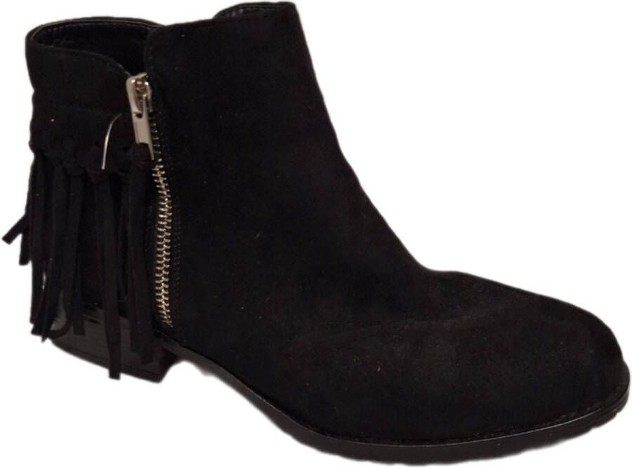 Kayla -ENKELBOOTS-SUEDELOOK-MOCCASINFRANJE-ZIJRITS