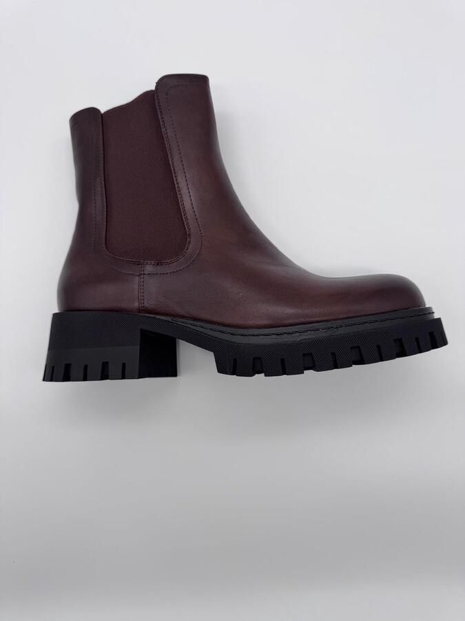 Kayla shoes Kayla Enkellaarzen Bruin Leer