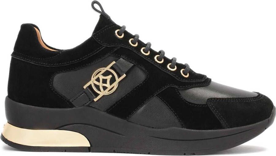 Kazar Aantrekkelijke zwarte sneakers van gecombineerde materialen