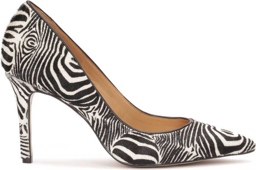 Kazar Animal print leather pumps with natural bristles