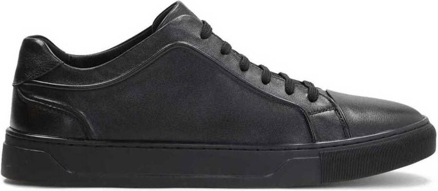 Kazar Tijdloze sneakers van graanleer voor mannen Black Heren