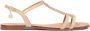 Kazar Beige leather ankle-strap ballerinas - Thumbnail 1