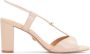 Kazar Beige leren sandalen met een metalen stopper Beige Dames - Thumbnail 1
