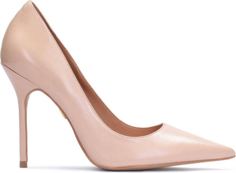 Kazar Beige leren pumps op een stiletto