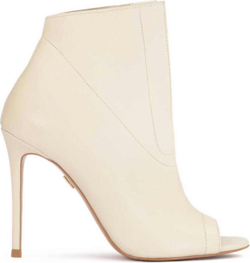 Kazar Beige peep toe laarsjes met uitsnijdingen aan de voorkant van het bovenwerk