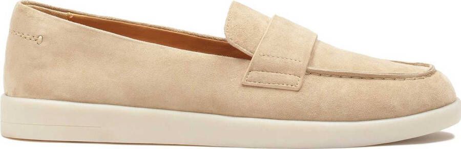 Kazar Beige suede slip on casual half shoes