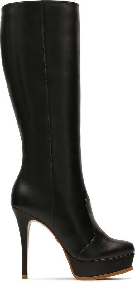 Kazar Black boots with a platform on the front
