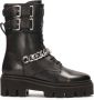 Kazar Black boots with decorative flap and chain - Thumbnail 2