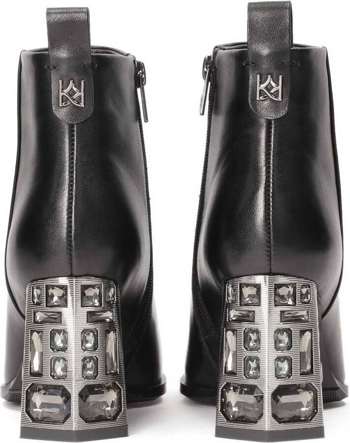 Kazar Black boots with decorative heel