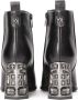 Kazar Zwarte laarzen met decoratieve hak Black Dames - Thumbnail 3