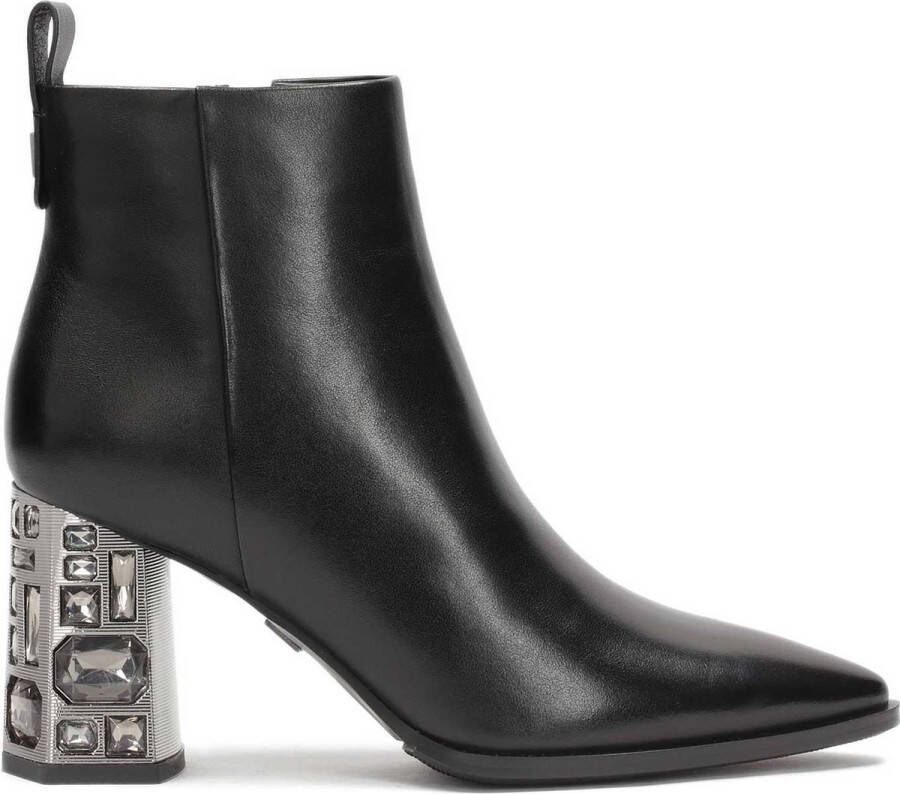 Kazar Black boots with decorative heel