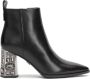 Kazar Zwarte laarzen met decoratieve hak Black Dames - Thumbnail 1