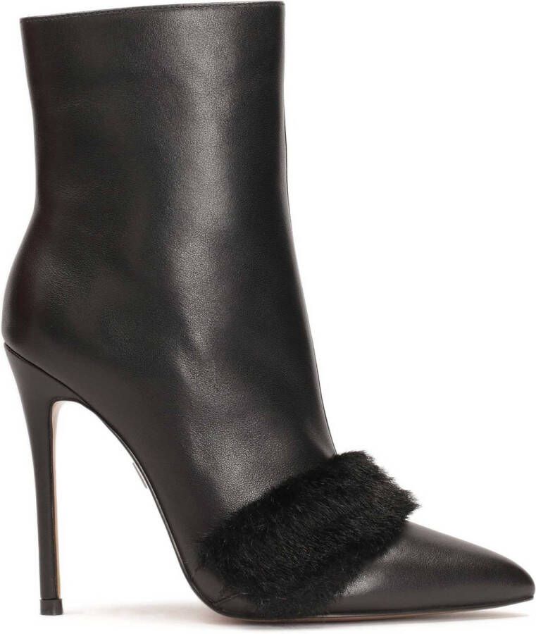 Kazar Black boots with fur strap