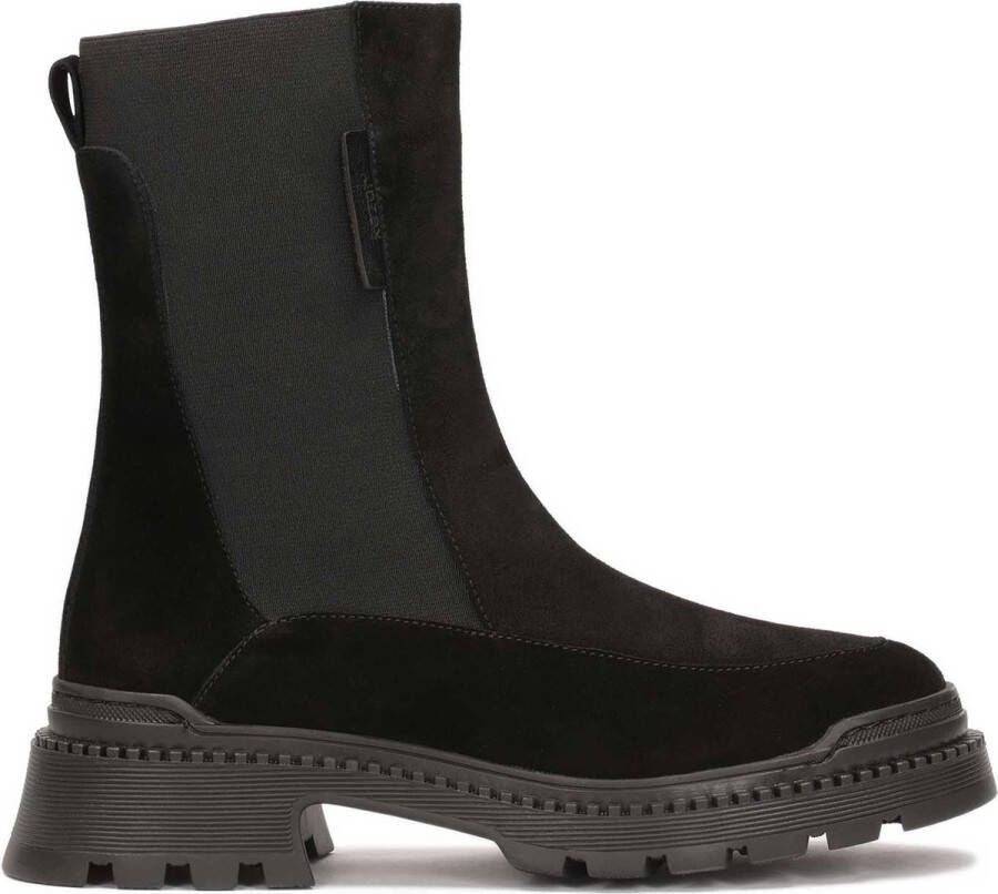Kazar Zwarte laarzen met hoge elastische bovenkant Black Dames