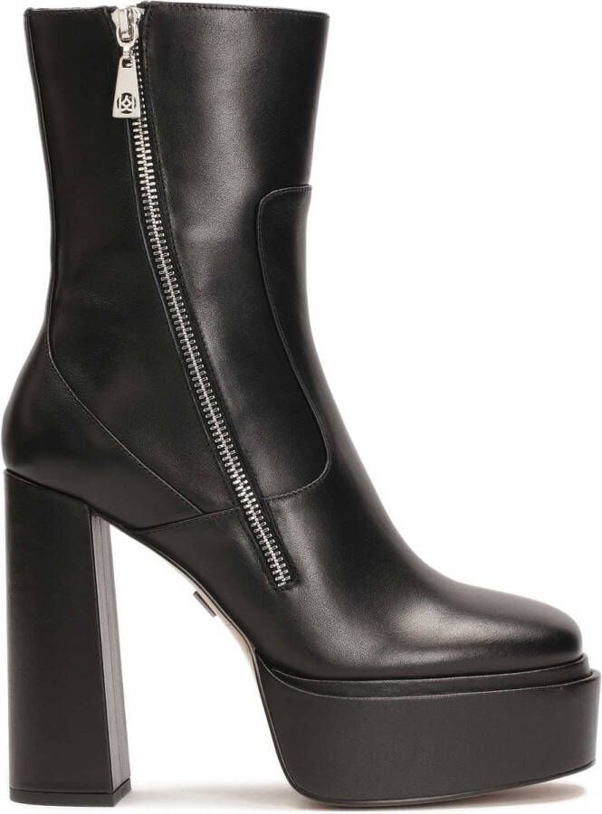 Kazar Black boots with high platform and heel