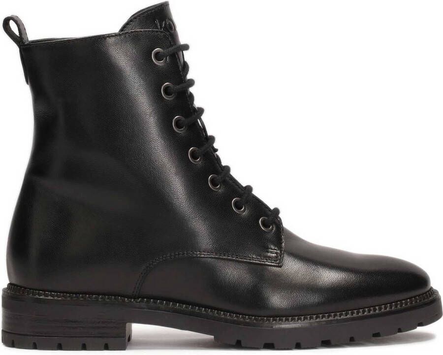 Kazar Black boots with lacing and zipper